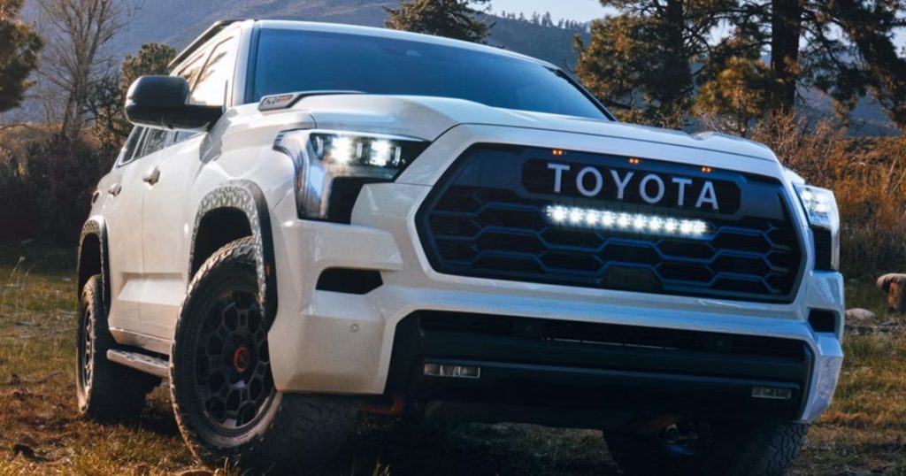 The 2026 Toyota Sequoia TRD Pro is made for off-roading adventures.