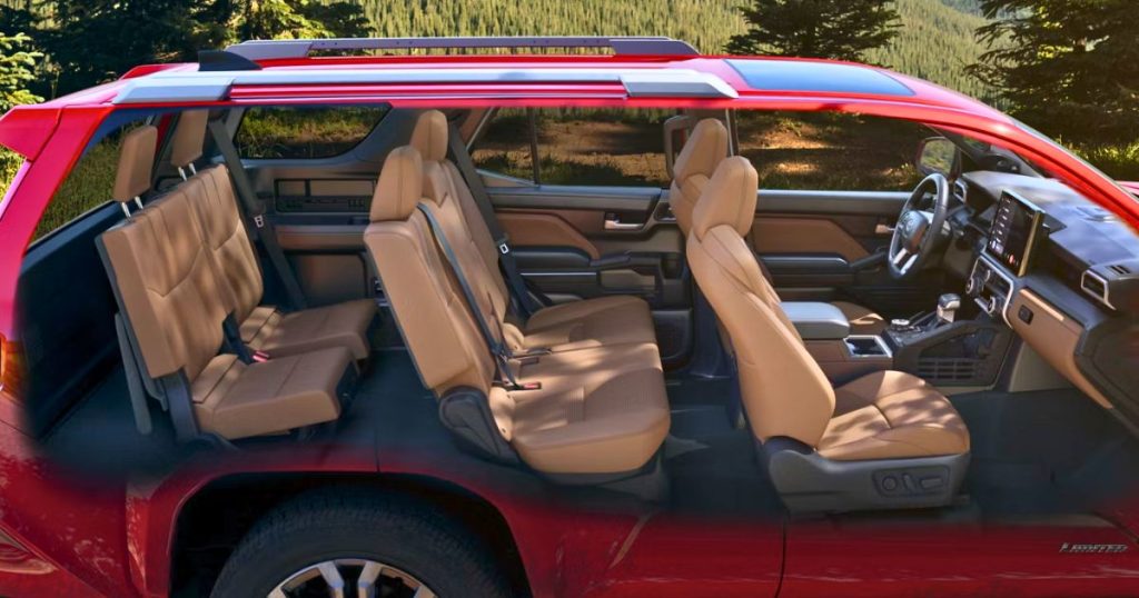 Some trims of the 2026 Toyota 4Runner can seat up to 7 people