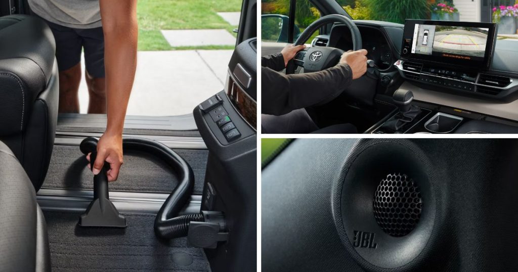 Key tech interior features of the 2026 Toyota Sienna XLE