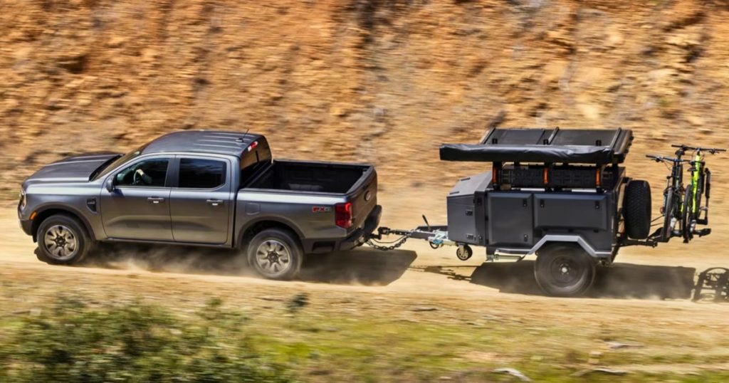The 2026 Ford Ranger has a max tow rating of 7,500 lbs