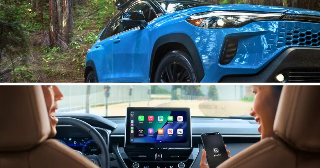 The LED projector headlights and 8-inch touchscreen as standard 2026 Corolla Cross features