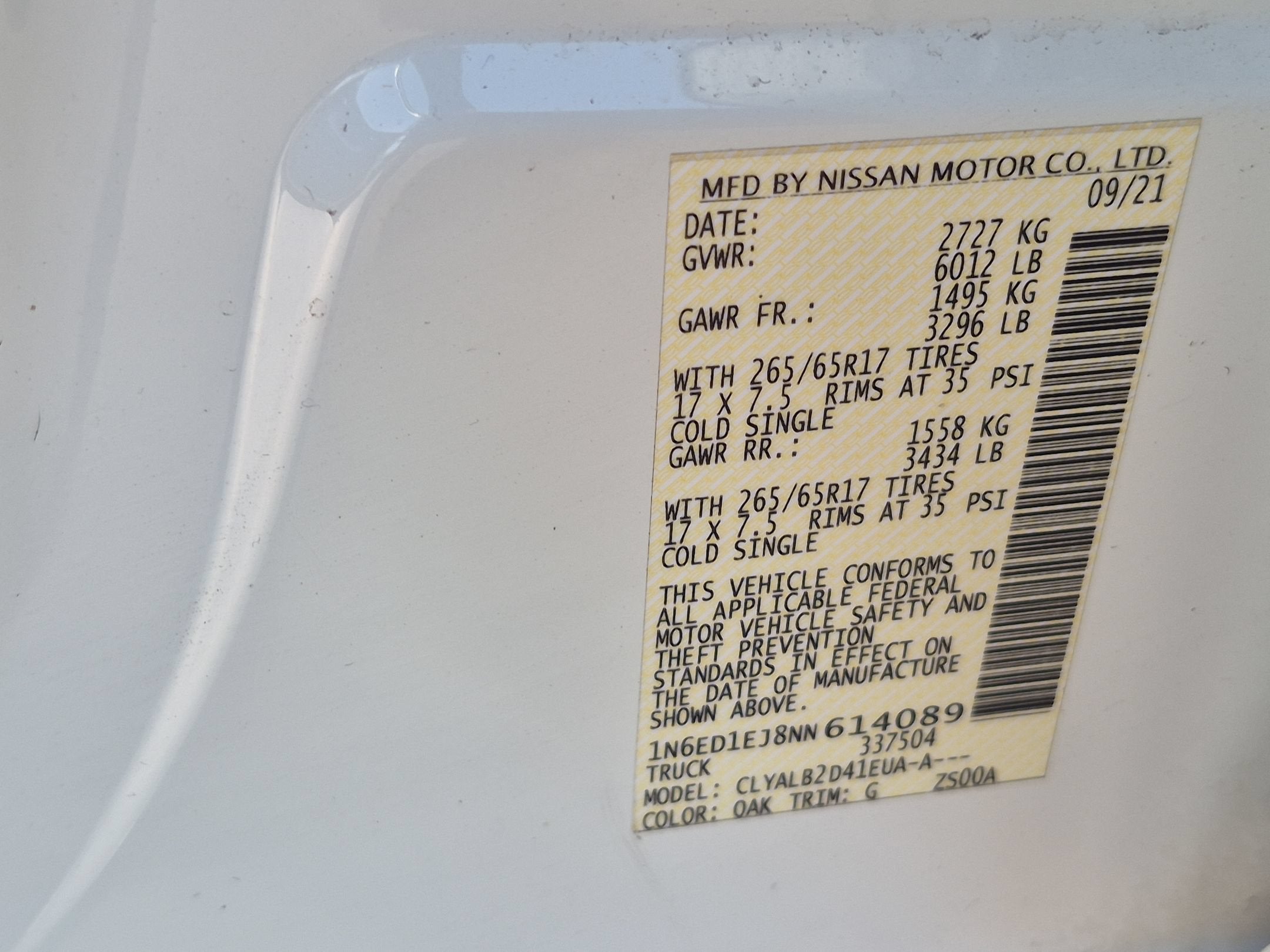 2022 Nissan Frontier SV