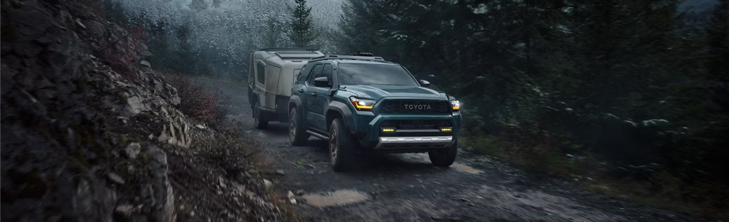 2026 4Runner driving through rugged terrain
