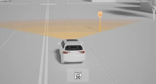 Road sign assist recognizing a speed limit sign